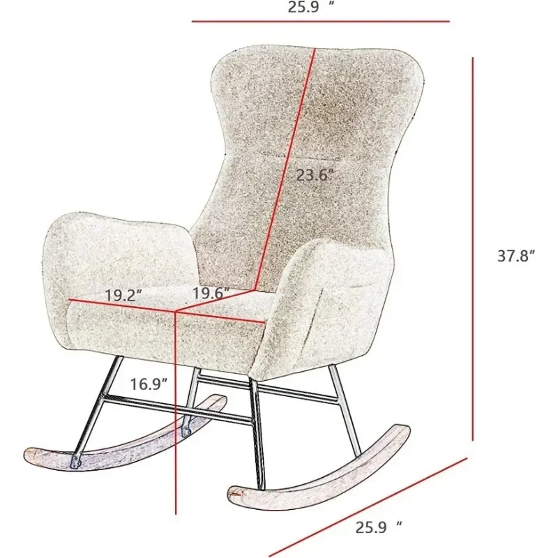 Cadeira de Balanço Hansones pa - Baby Nursery Glider Chair avaliação e preço