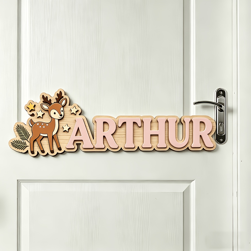 Placa de Nome Personalizada em - Baby Nursery Name Sign avaliação e preço