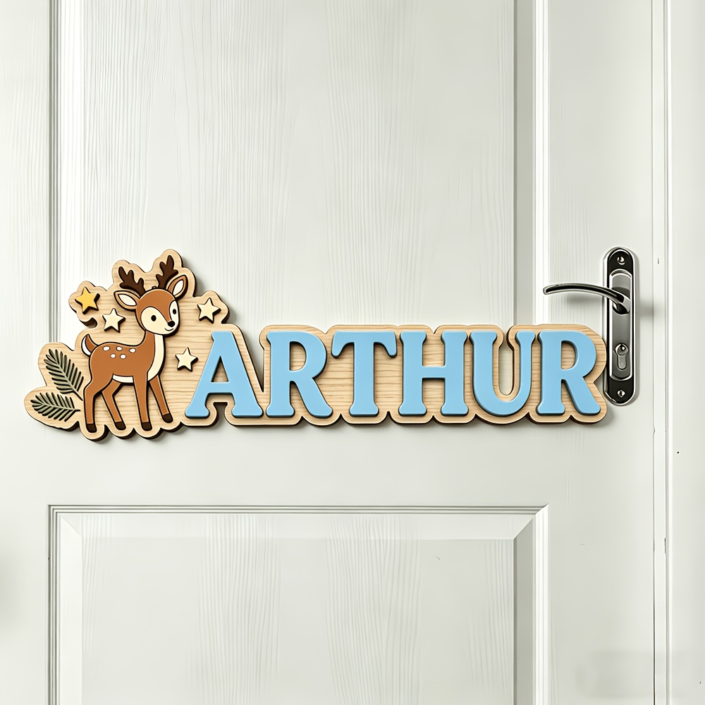 Placa de Nome Personalizada em - Baby Nursery Name Sign avaliação e preço