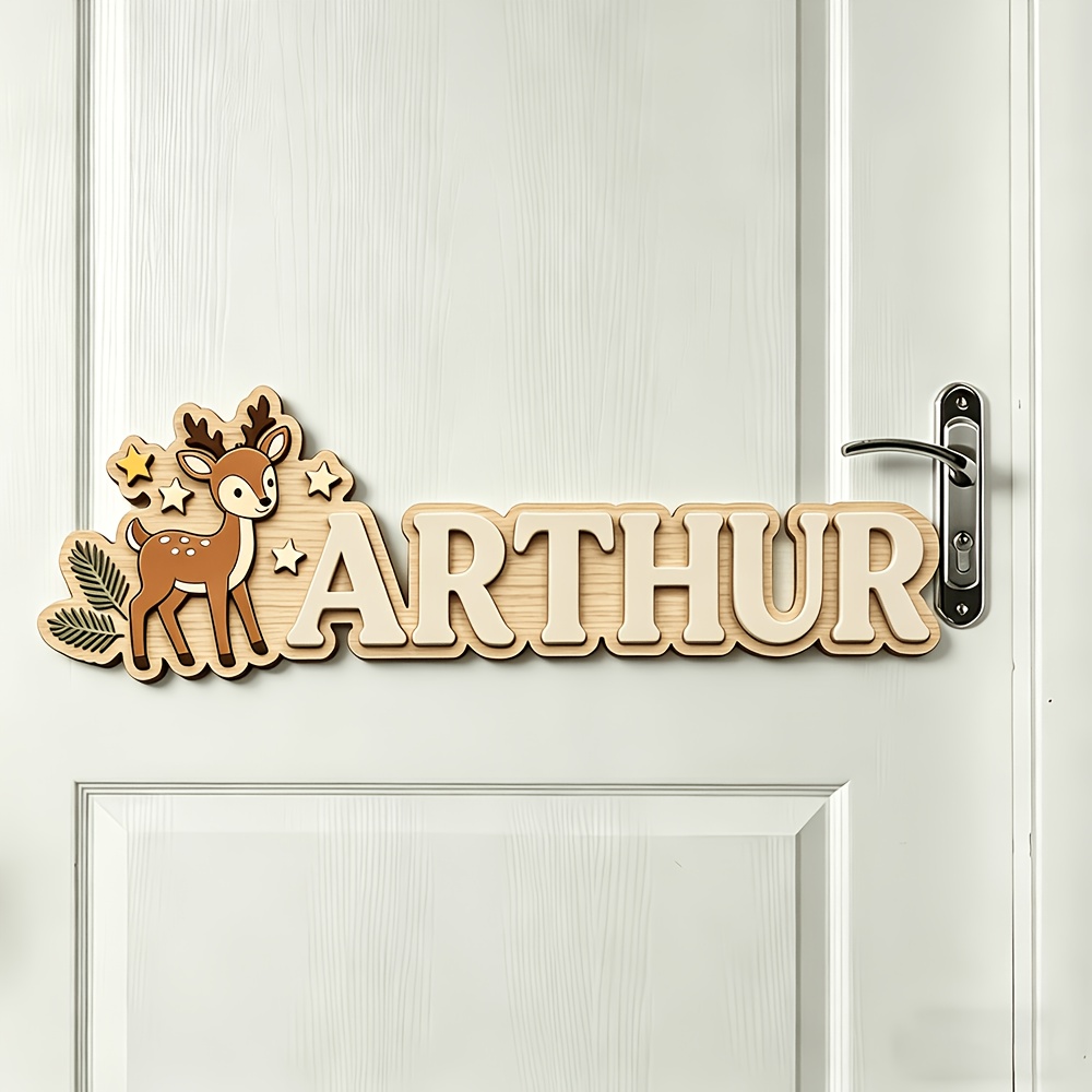 Placa de Nome Personalizada em - Baby Nursery Name Sign avaliação e preço