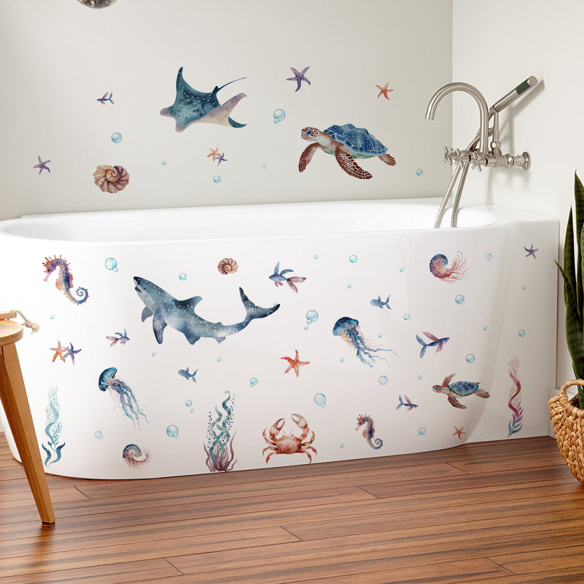 Sob o mar vida marinha adesivo - Baby Nursery Under The Sea avaliação e preço