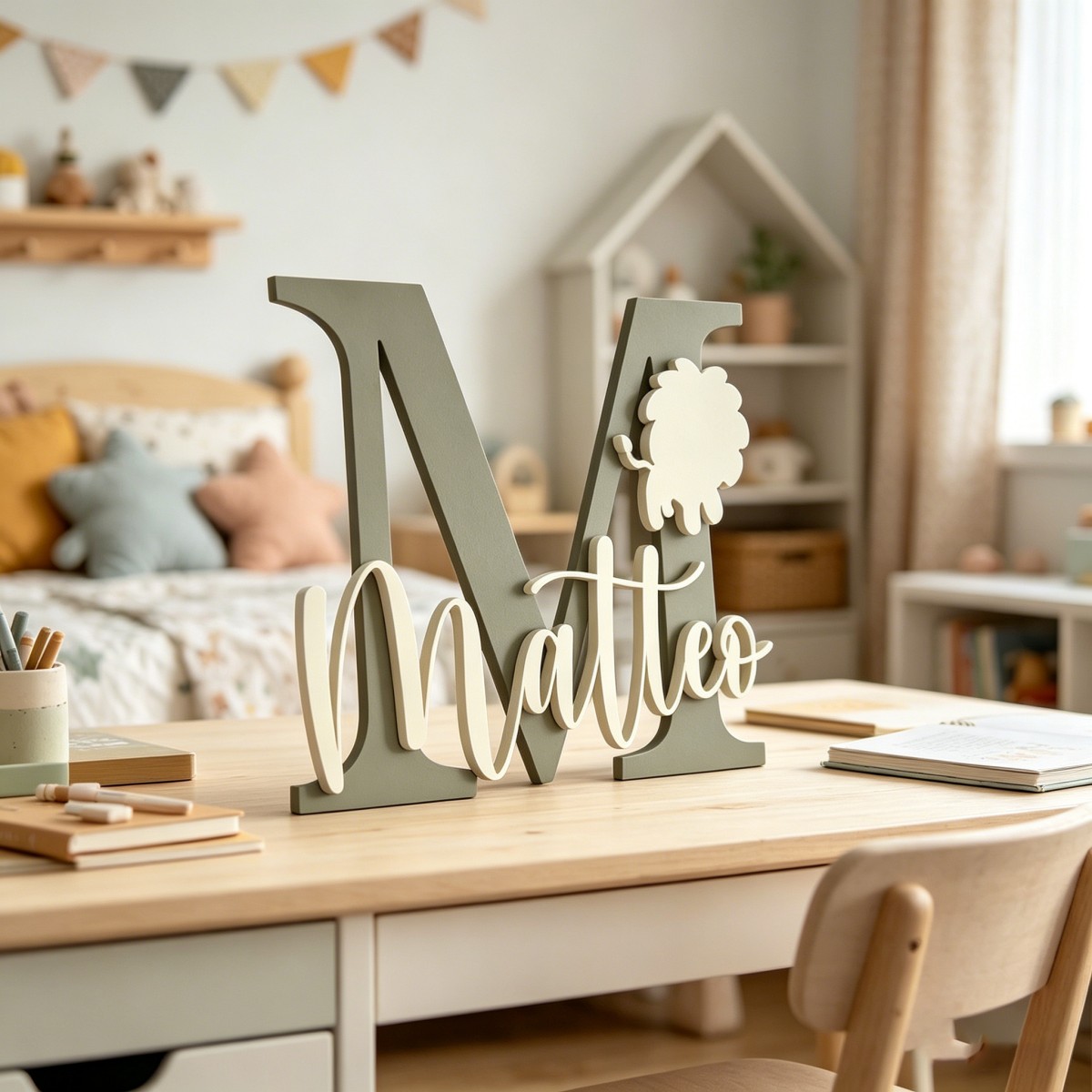 Placa de Nome de Leão Personal - Baby Nursery Home avaliação e preço