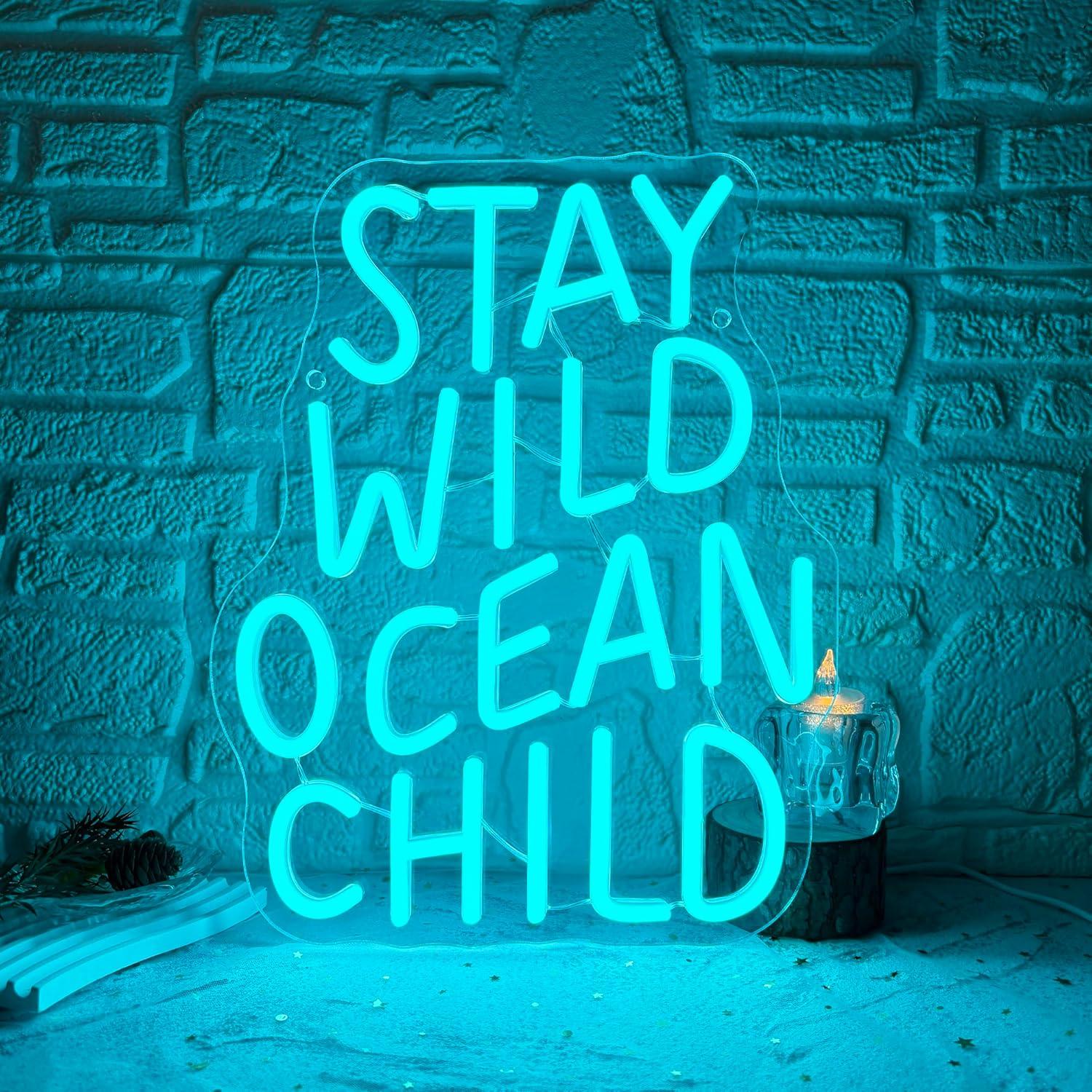 Letreiro Neon 'Stay Wild Ocean - Baby Nursery Usa avaliação e preço