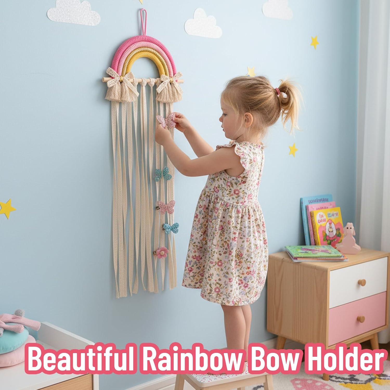 Suporte de Parede Arco-Íris em - Baby Nursery Decor Girl avaliação e preço