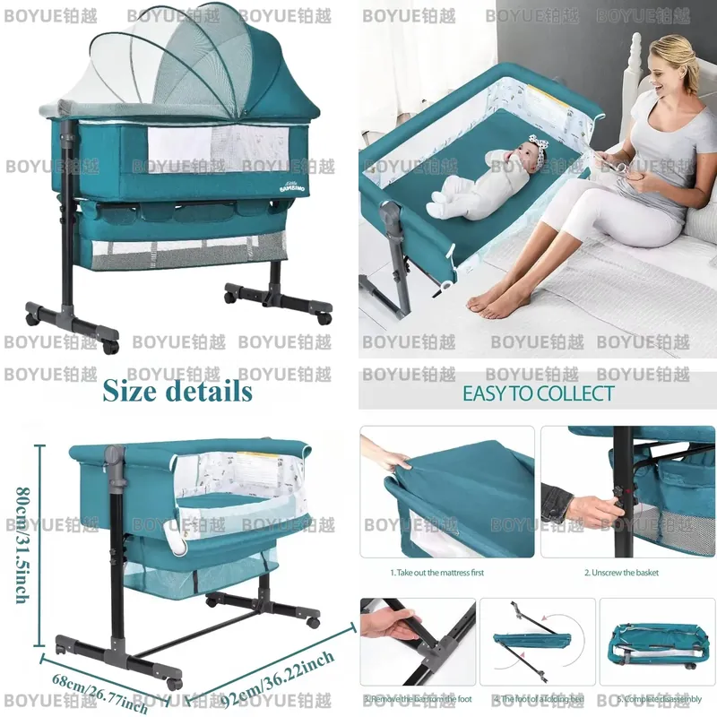 Berço 3 em 1 para Bebê com Red - Bassinet Bedside Sleeper avaliação e preço