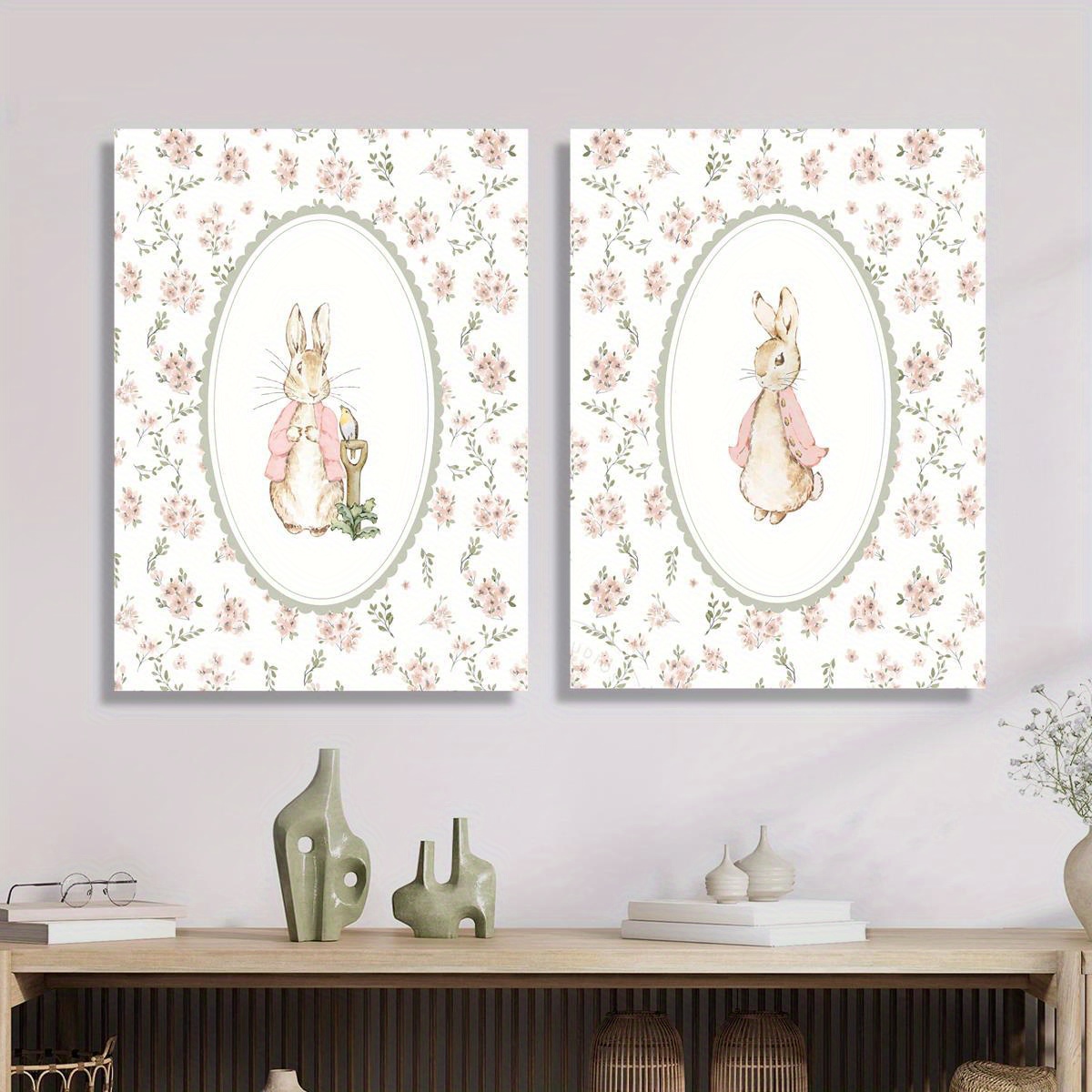 Conjunto de 2 Peças: Arte em T - Baby Nursery Decor Girl avaliação e preço