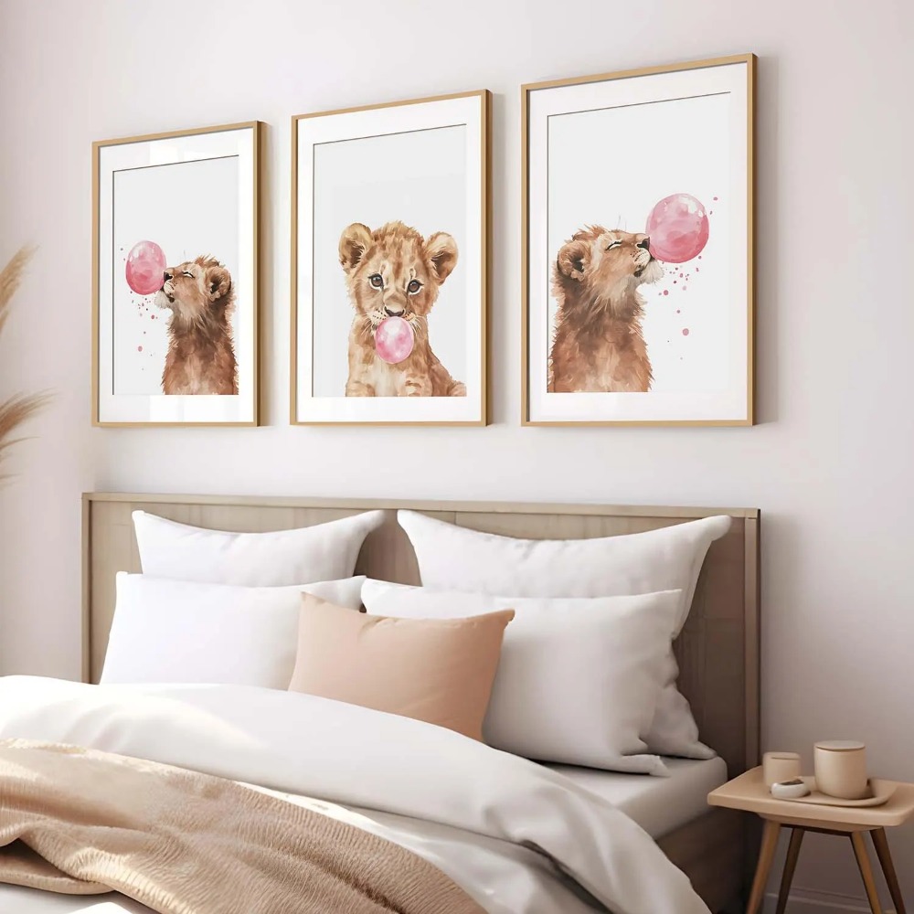 Conjunto de Arte de Parede par - Baby Nursery Animal Theme avaliação e preço