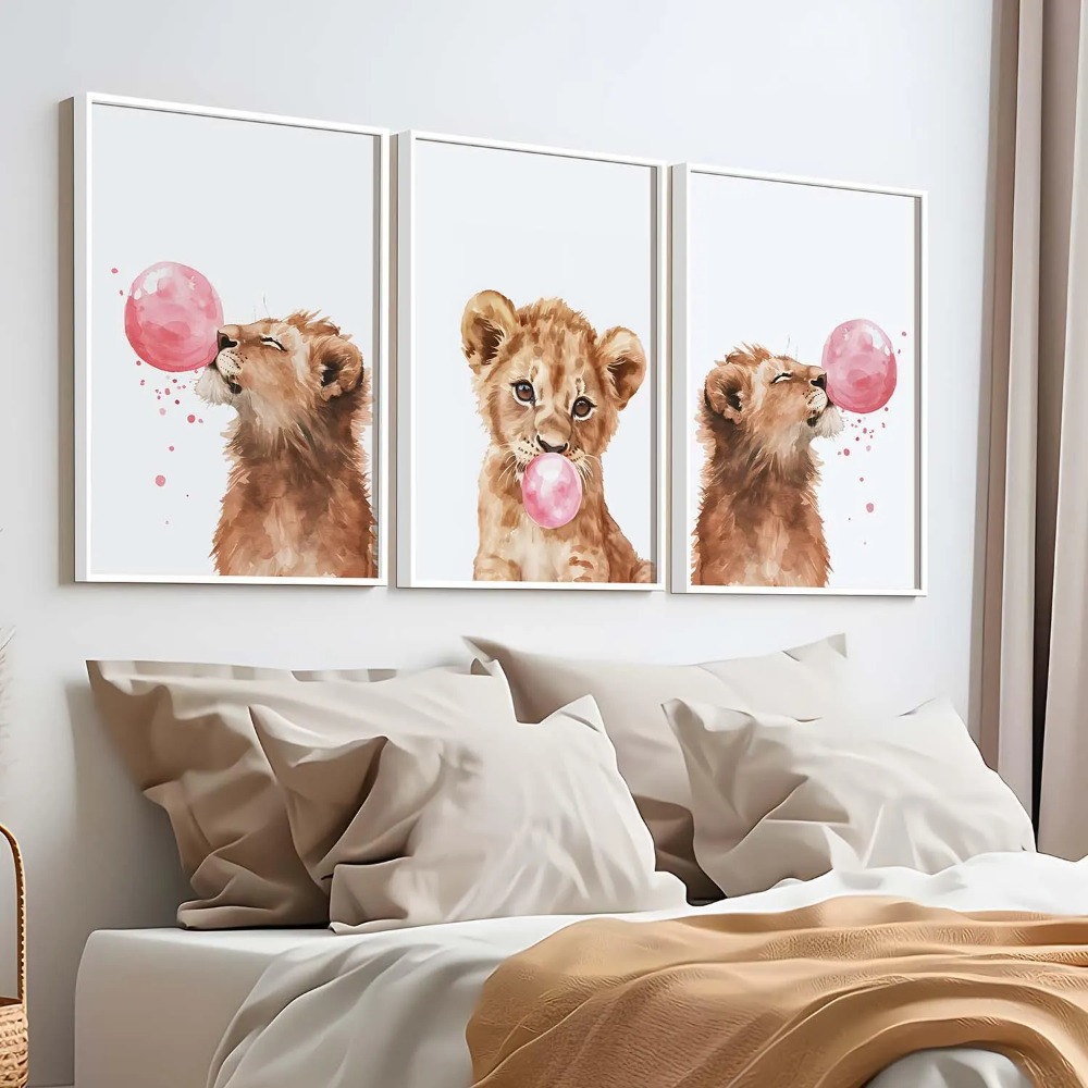Conjunto de Arte de Parede par - Baby Nursery Animal Theme avaliação e preço