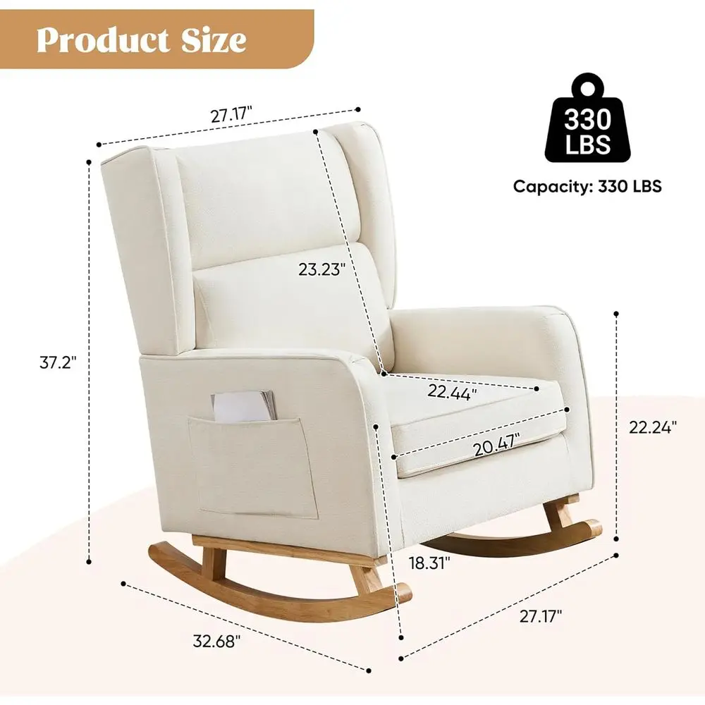 Cadeira de Balanço de Madeira  - Rocking Chair Nursery avaliação e preço