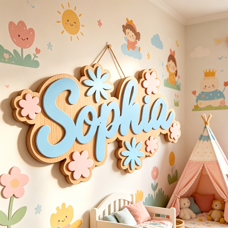 Placa de Porta Personalizada c - Baby Nursery Name Sign avaliação e preço