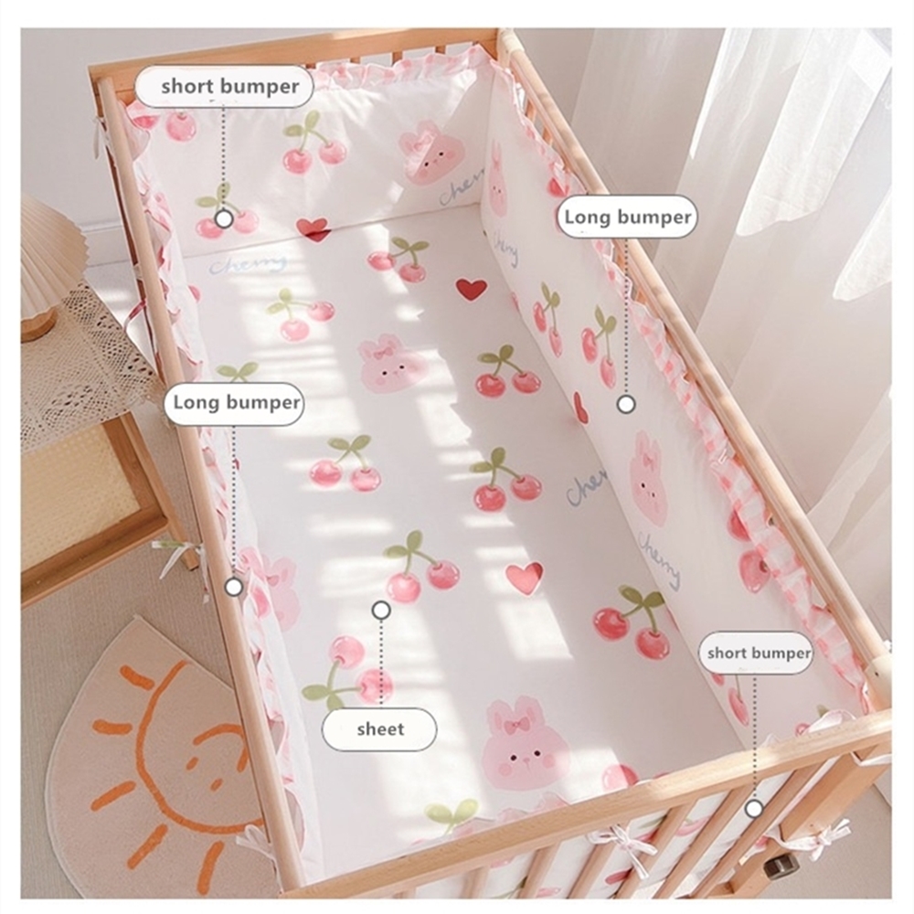 5 pçs conjunto de cama berço m - Baby Nursery Decor Girl avaliação e preço