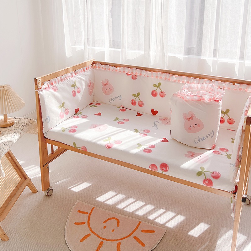 5 pçs conjunto de cama berço m - Baby Nursery Decor Girl avaliação e preço