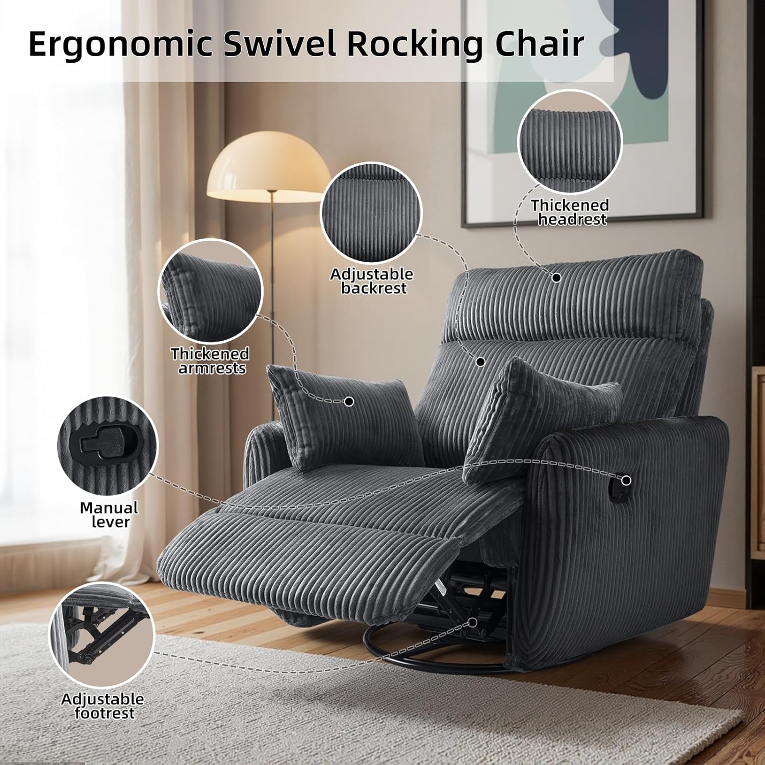 # Cadeira Reclinável Giratória - Rocking Chair Nursery avaliação e preço
