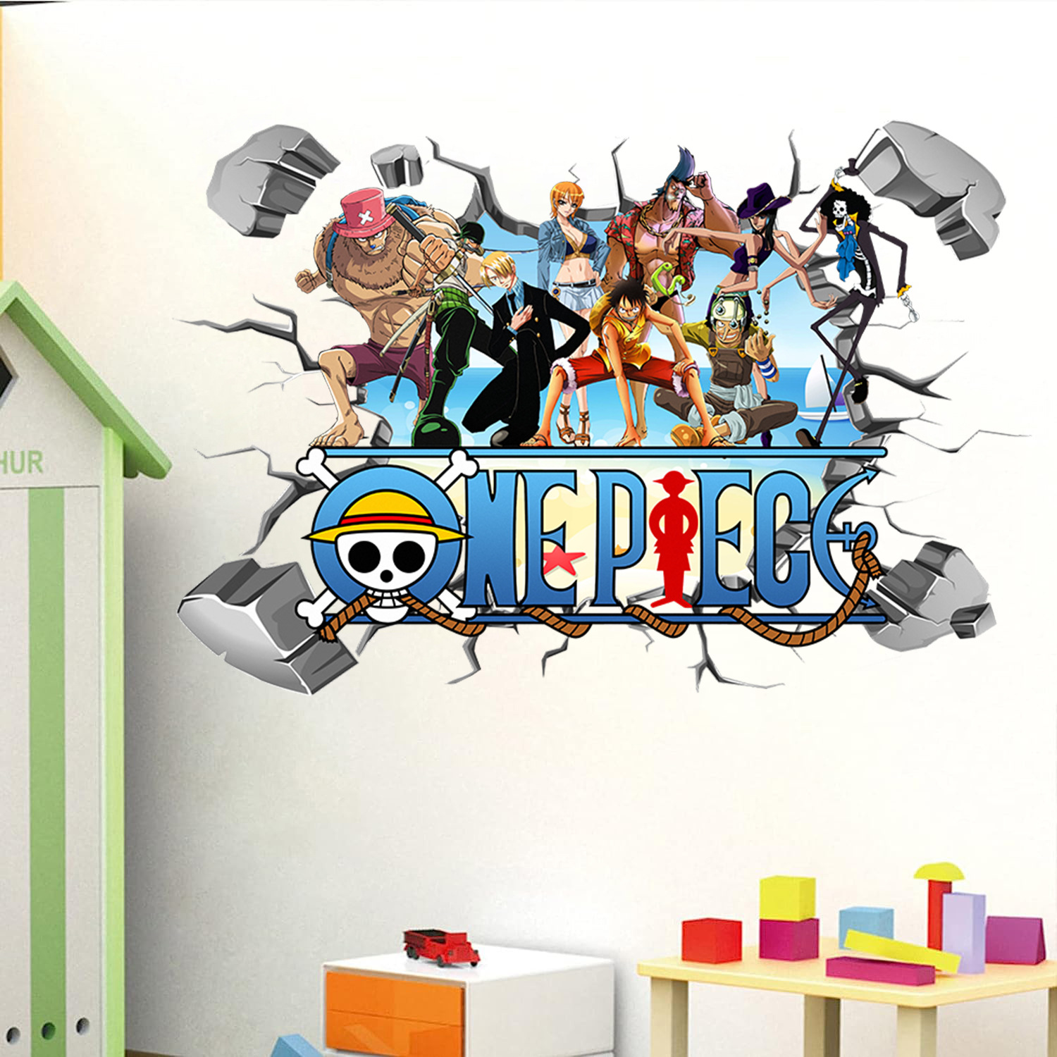 Adesivos de Parede 3D do Luffy - Baby Nursery Wall Decals avaliação e preço