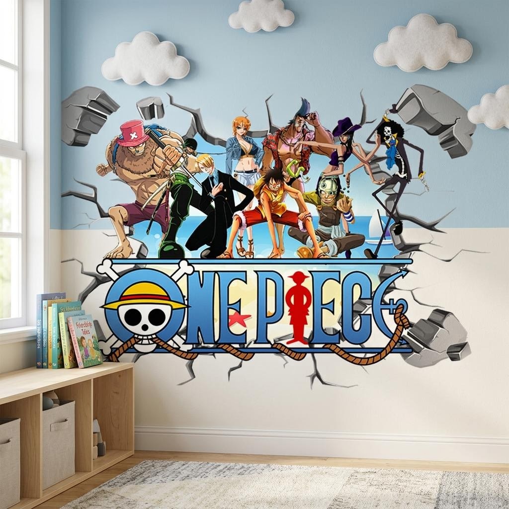 Adesivos de Parede 3D do Luffy - Baby Nursery Wall Decals avaliação e preço