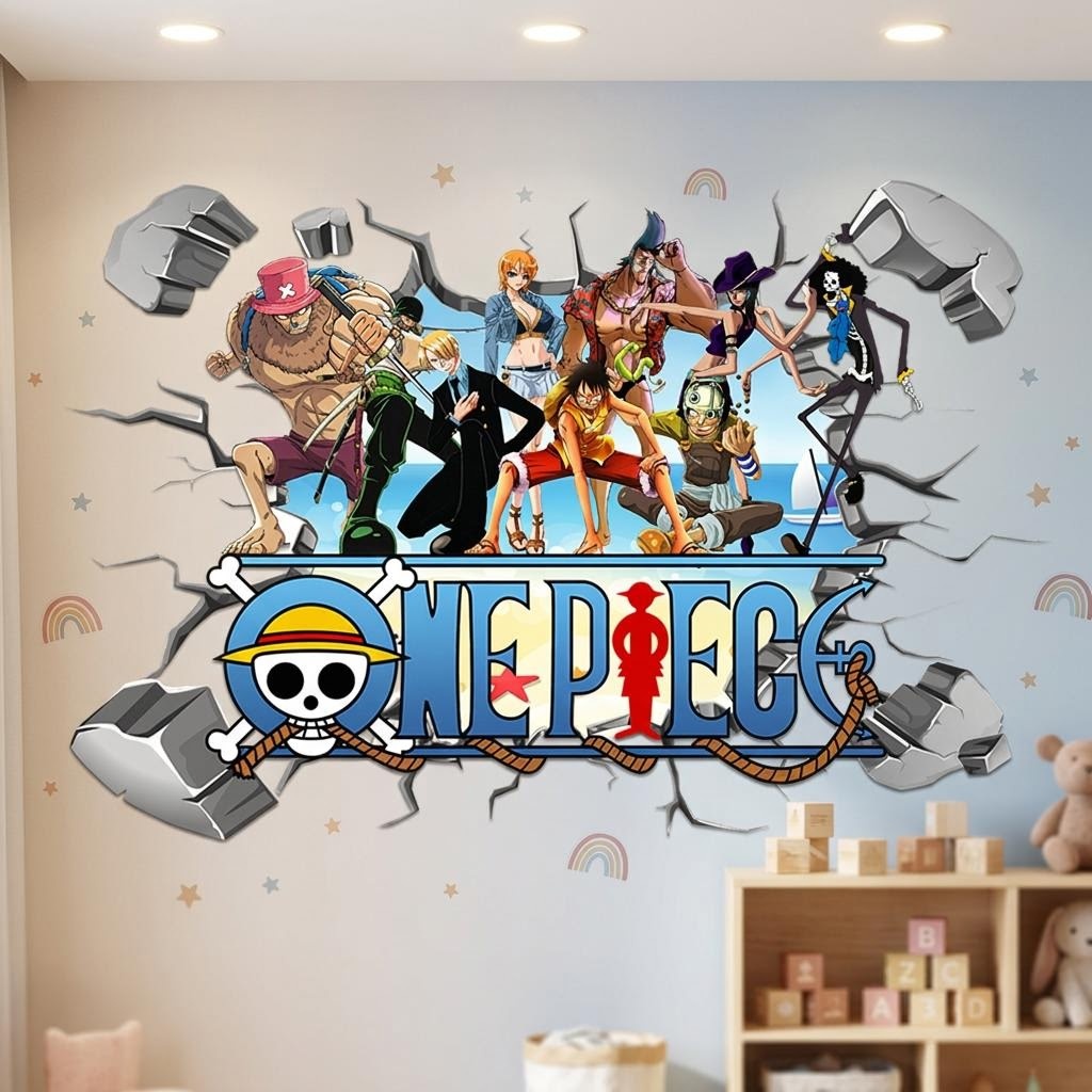 Adesivos de Parede 3D do Luffy - Baby Nursery Wall Decals avaliação e preço
