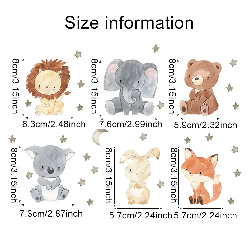 Adesivos de parede de animais  - Baby Nursery Wall Decals avaliação e preço