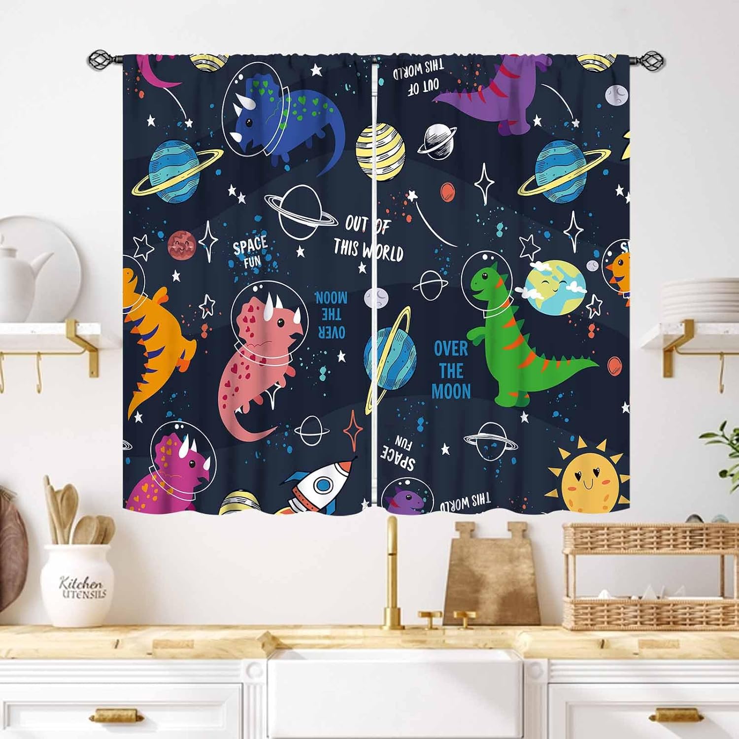 Cortinas de dinossauro para qu - Baby Nursery Animal Theme avaliação e preço