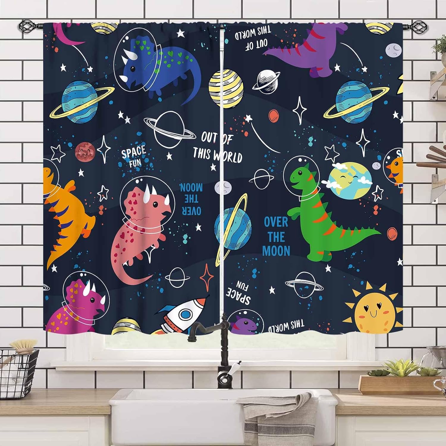 Cortinas de dinossauro para qu - Baby Nursery Animal Theme avaliação e preço