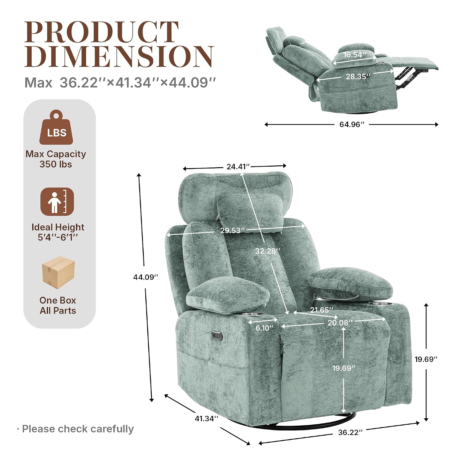 Cadeira Reclinável Giratória p - Rocking Chair Nursery avaliação e preço