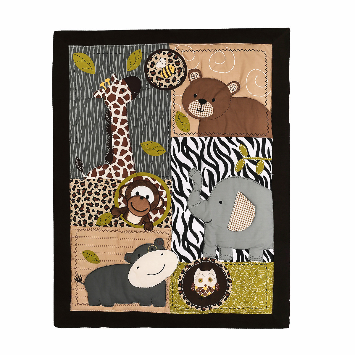 3 pçs bordado bebê recém-nasci - Baby Nursery Animal Theme avaliação e preço